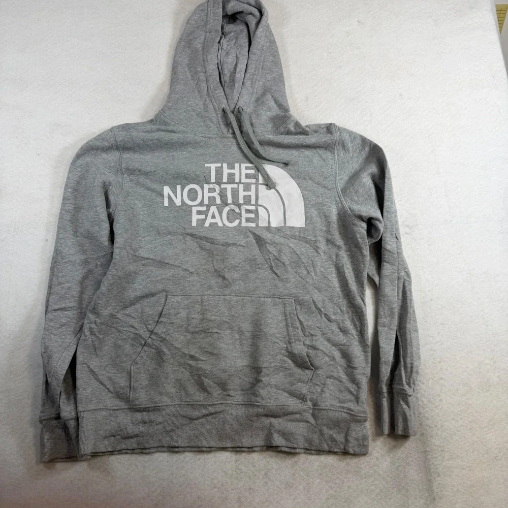 The North Face Mens Half Dome Pullover Hoodie Grey White Logo Medium NF0A4M4B